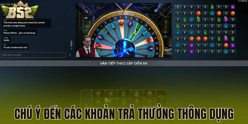 Chú ý đến các khoản trả thưởng thông dụng